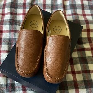 Boys Size 1M Dress Shoes Loafers Brown 1901 Brand